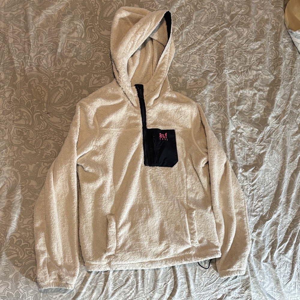 Abercrombie & Fitch Cream Hoodie Sweater